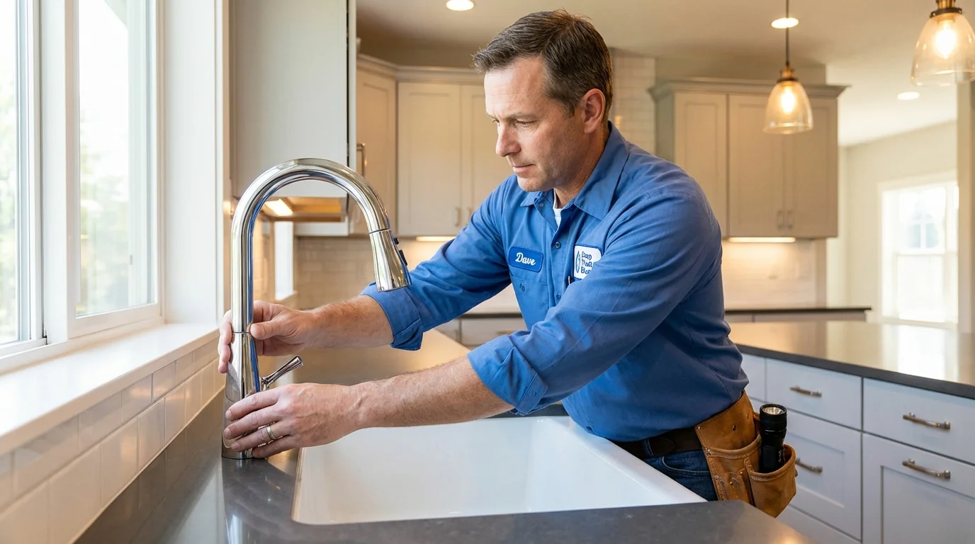 Kitchen faucet installation by Johns Plumbing LLC in Corning